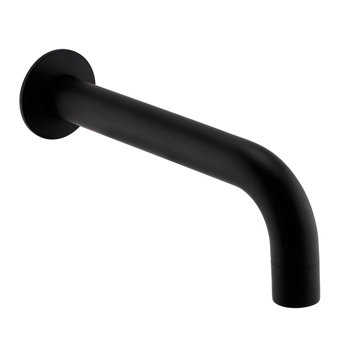 Arezzo Matt Black Wall Mounted Bath Spout Large Image