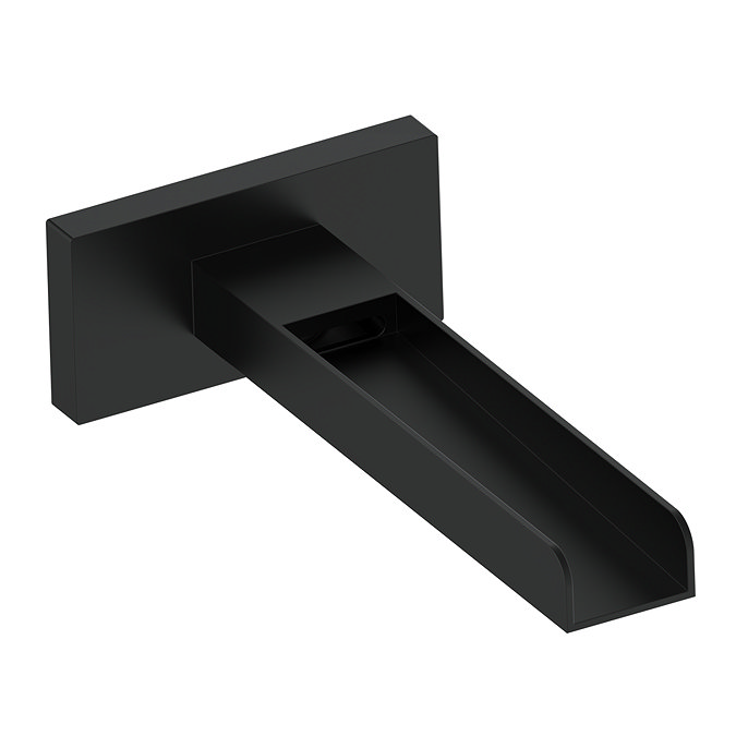 Arezzo Matt Black Wall Mounted Waterfall Basin/Bath Spout