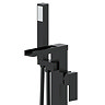 Arezzo Matt Black Waterfall Floor Mounted Freestanding Bath Shower Mixer