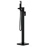 Arezzo Matt Black Waterfall Floor Mounted Freestanding Bath Shower Mixer
