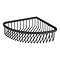 Arezzo Matt Black Wire Corner Shower Basket  Profile Large Image