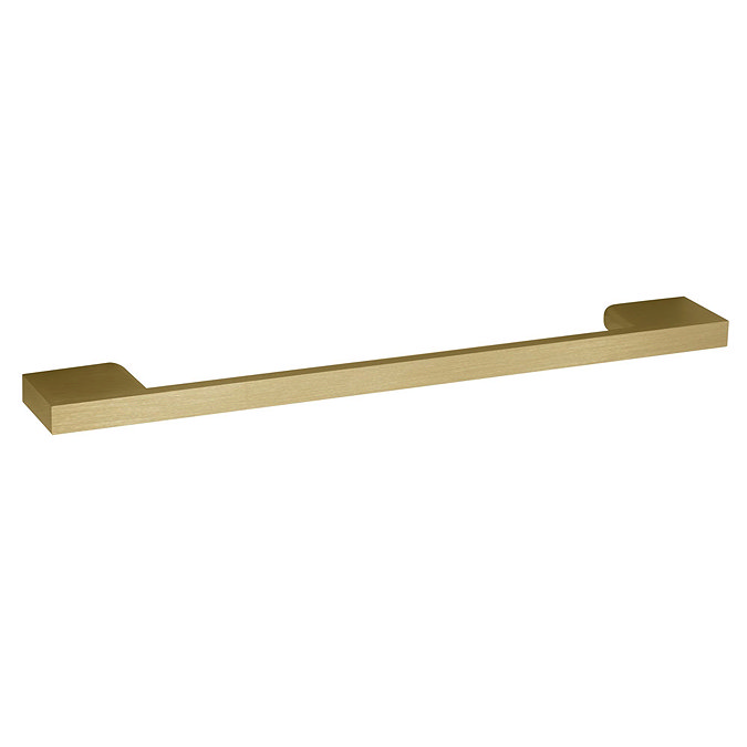 Arezzo Matt Blue 450mm 1TH Wall Hung Cloakroom Vanity Unit with Brushed Brass Handle Feature Large