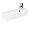 Arezzo Matt Blue 450mm 1TH Wall Hung Cloakroom Vanity Unit with Brushed Brass Handle Profile Large