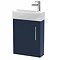 Arezzo Matt Blue 450mm 1TH Wall Hung Cloakroom Vanity  Large Image