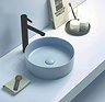 Arezzo Matt Blue Ceramic Unslotted Click Clack Basin Waste  Profile Large Image