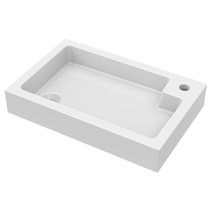 Arezzo Matt Blue Combined Two-In-One Wash Basin & Toilet (500mm Wide x 300mm)  Profile Large Image