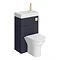 Arezzo Matt Blue Combined Two-In-One Wash Basin & Toilet (500mm Wide x 300mm)  Newest Large Image