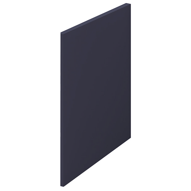 Arezzo Matt Blue L-Shaped End Bath Panel - 700mm | Victorian Plumbing UK