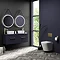 Arezzo Matt Blue Wall Hung Double Countertop Vanity Unit (1200mm w. Brushed Brass Handles) Feature