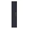 Arezzo Matt Blue Wall Hung Tall Storage Cabinet with Brushed Brass Handle  Profile Large Image