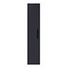 Arezzo Matt Blue Wall Hung Tall Storage Cabinet with Matt Black Handle  Profile Large Image