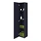 Arezzo Matt Blue Wall Hung Tall Storage Cabinet with Matt Black Handle Standard Large Image