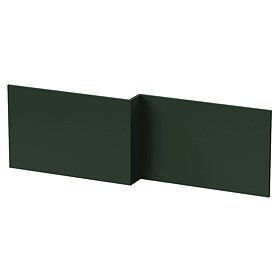 Arezzo Matt Dark Green L-Shaped Front Bath Panel - 1700mm