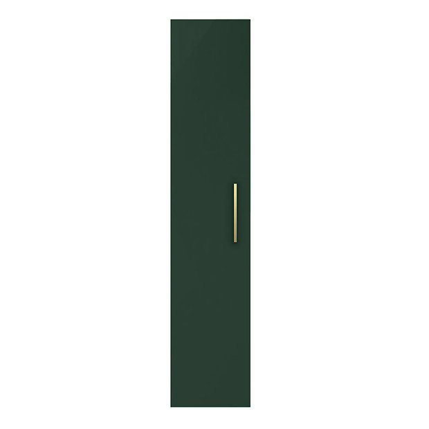 Arezzo Matt Dark Green Wall Hung Single Door Tall Storage with