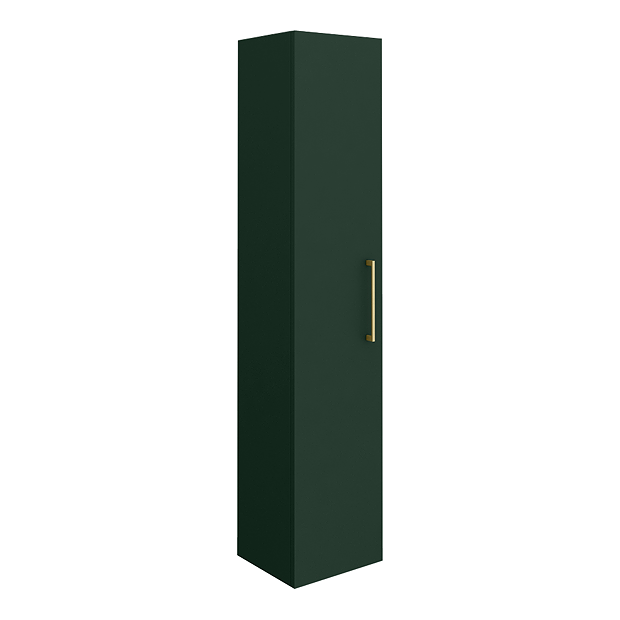 Arezzo Matt Dark Green Wall Hung Single Door Tall Storage with