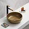 Arezzo Matt Gold Effect Round Countertop Basin - 410mm Diameter Large Image