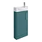 Arezzo Matt Green 450mm 1TH Floor Standing Cloakroom Vanity Unit Standard Large Image