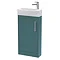 Arezzo Matt Green 450mm 1TH Floor Standing Cloakroom Vanity Unit  Large Image