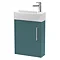 Arezzo Matt Green 450mm 1TH Wall Hung Cloakroom Vanity unit  Large Image