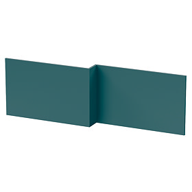 Arezzo Matt Green L-Shaped Front Bath Panel - 1700mm Large Image