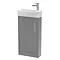 Arezzo Matt Grey 450mm 1TH Floor Standing Cloakroom Vanity Unit Large Image