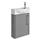 Arezzo Matt Grey 450mm 1TH Wall Hung Cloakroom Vanity Unit  Standard Large Image