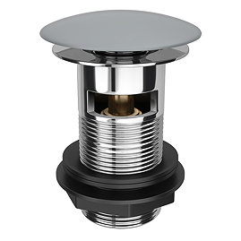 Arezzo Matt Grey Ceramic Slotted Click Clack Basin Waste Large Image