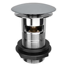 Arezzo Matt Grey Ceramic Slotted Click Clack Basin Waste Large Image