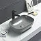 Arezzo Matt Grey Ceramic Unslotted Click Clack Basin Waste  Profile Large Image