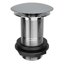 Arezzo Matt Grey Ceramic Unslotted Click Clack Basin Waste Large Image