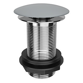 Arezzo Matt Grey Ceramic Unslotted Click Clack Basin Waste Large Image