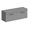 Arezzo Matt Grey Wall Hung Double Countertop Vanity Unit incl. 2 Basins (1200mm w. Matt Black Handles) additional Large Image