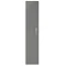Arezzo Matt Grey Wall Hung Tall Storage Cabinet with Chrome Handle  Profile Large Image