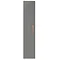 Arezzo Matt Grey Wall Hung Tall Storage Cabinet with Rose Gold Handle Profile Large Image