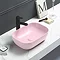 Arezzo Matt Pink Ceramic Unslotted Click Clack Basin Waste Profile Large Image