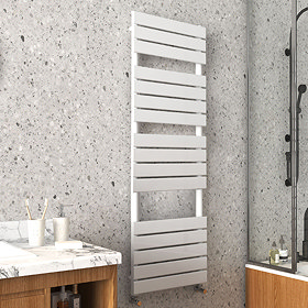 Arezzo Matt White 1512 x 500mm Heated Towel Rail Large Image