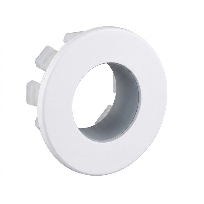 Arezzo Matt White Basin Overflow Cover Insert Hole Trim