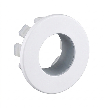 Arezzo Matt White Basin Overflow Cover Insert Hole Trim