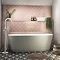 Arezzo Matt White Freestanding Bath Tap with Shower Mixer  Feature Large Image