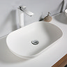 Arezzo Matt White Oblong Stone Resin Counter Top Basin (540 x 340mm)