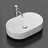 Arezzo Matt White Oblong Stone Resin Counter Top Basin (580 x 380mm)