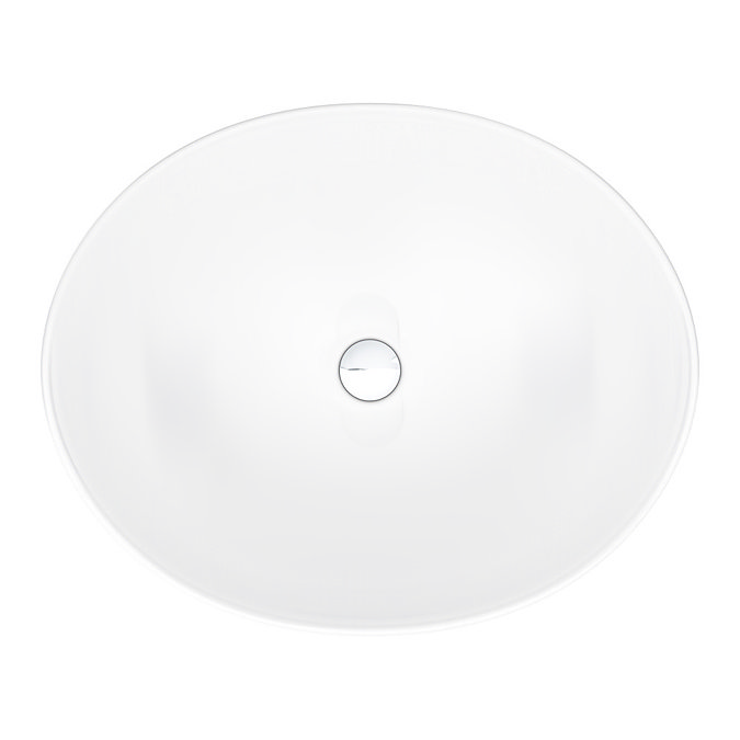 Arezzo Matt White Oval Counter Top Basin 0TH (410 x 340mm)