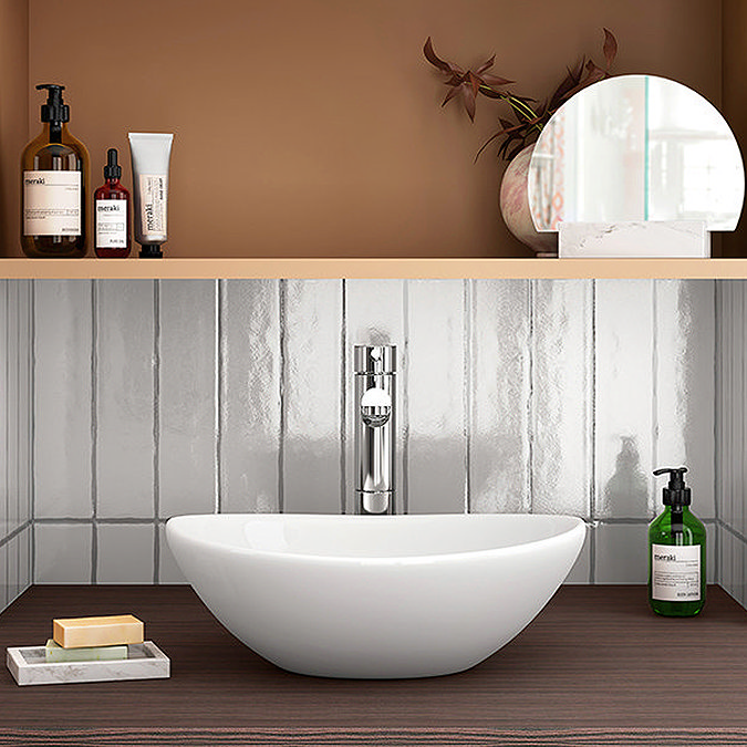 Arezzo Matt White Oval Counter Top Basin 0TH (410 x 340mm)