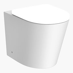 Arezzo Matt White Rimless Back to Wall Pan (excluding Seat)
