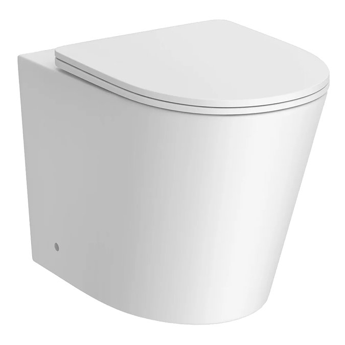 Arezzo Matt White Rimless Back to Wall Toilet with Soft Close Seat