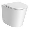 Arezzo Matt White Rimless Back to Wall Toilet with Soft Close Seat