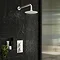Arezzo Matt White Round Modern Twin Concealed Shower Valve Feature Large Image