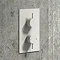 Arezzo Matt White Round Modern Twin Concealed Shower Valve Standard Large Image