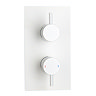 Arezzo Matt White Round Shower Package with Concealed Valve + Head Profile Large Image
