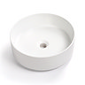 Arezzo Matt White Round Stone Resin Counter Top Basin (380mm Diameter)